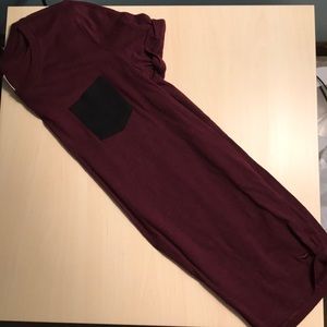 Maroon Crewneck with black pocket